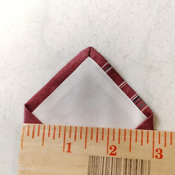 Necktie Golden Clasp Prince Consort Retro Diagonal- 58" L/ 3" W Vintage Red - Picture 5 of 9